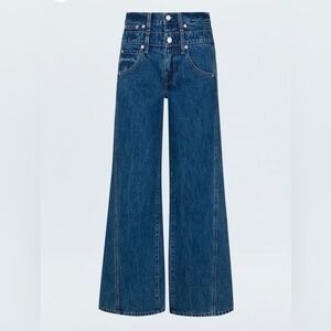 NWT Pistola Caleb Refection Wide-Leg Jeans Size 28
